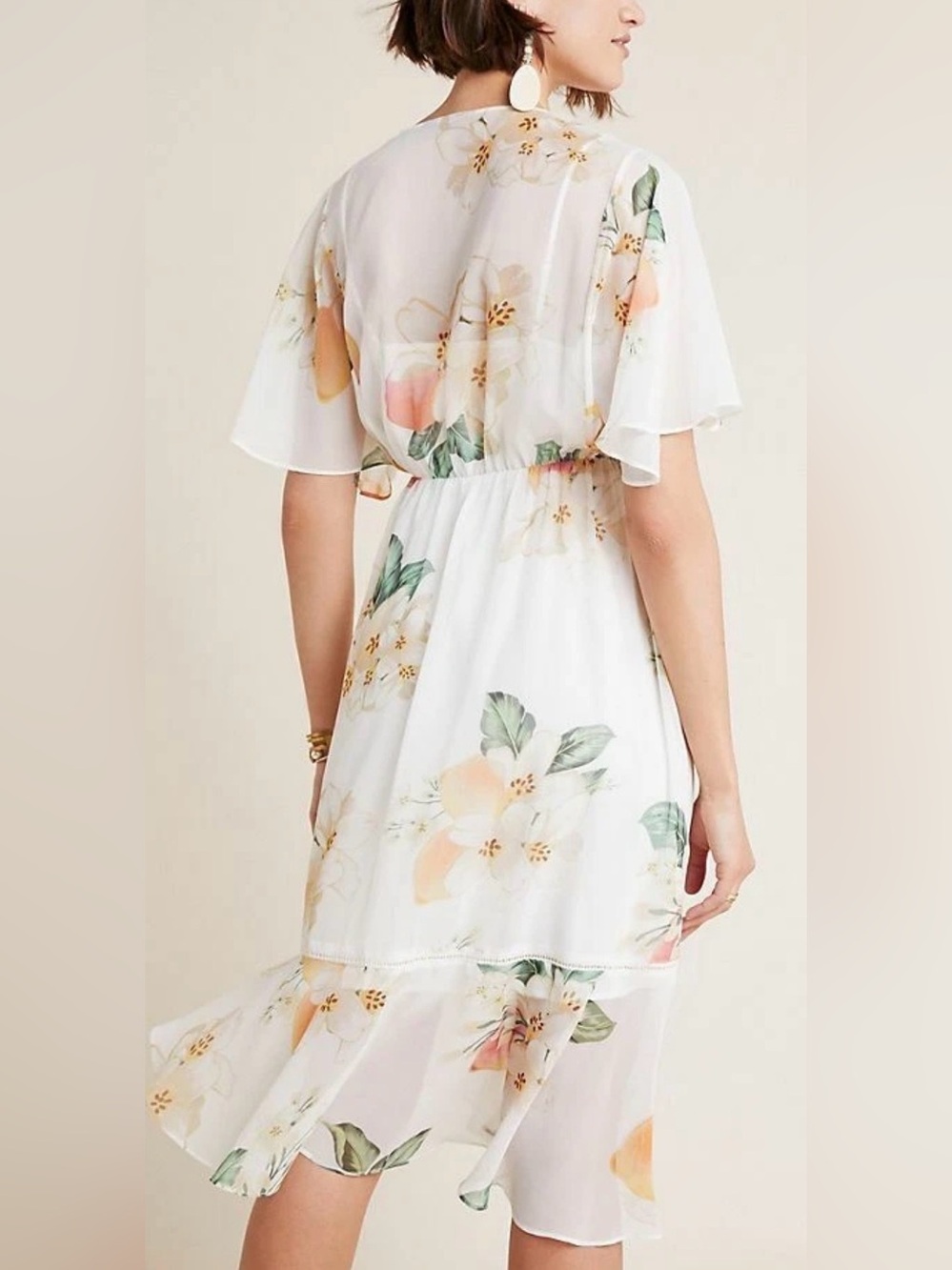 FARM Rio for Anthropologie Eloisa Floral Citrus Midi Dress - Small - no slip - Picture 3 of 12